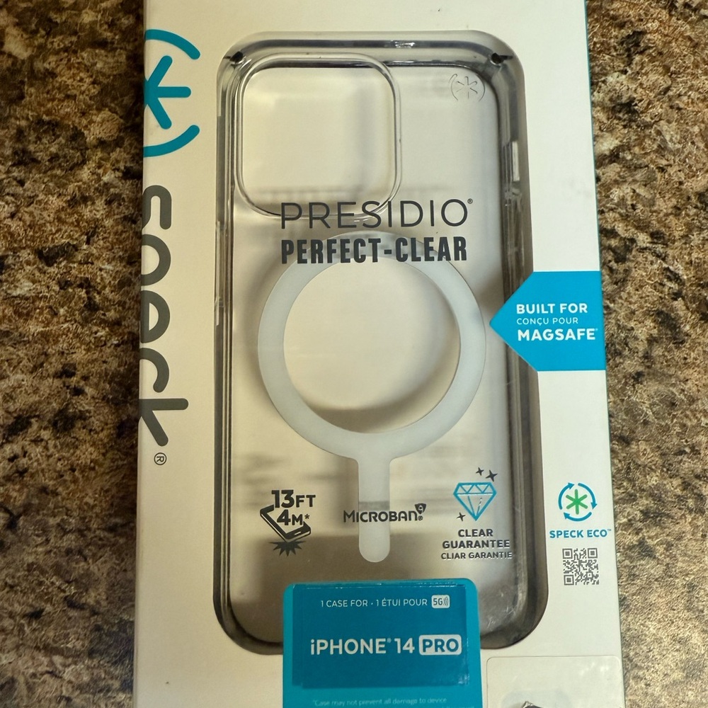 Speck Presidio Perfect-Clear MagSafe Case for iPhone 14 Pro